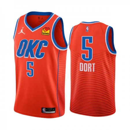 Dres Oklahoma City Thunder Luguentz Dort 5 Jordan 2022-23 Statement Edition Naranča Swingman